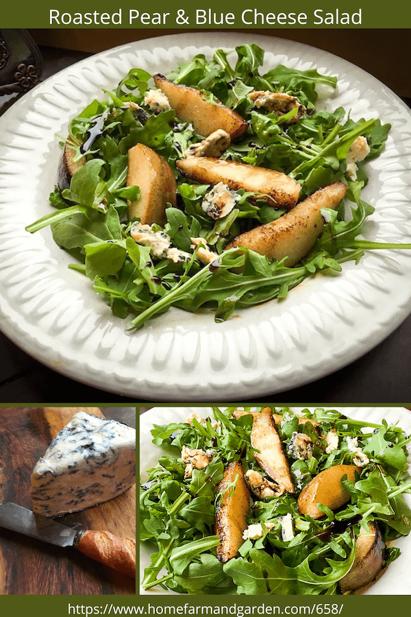 roasted pear and blue cheese salad