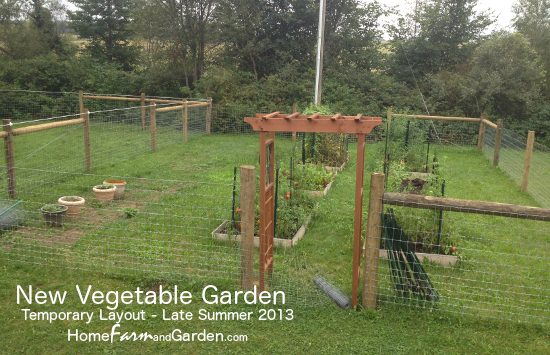 New Vegetable Garden - Temporary Layout 2013